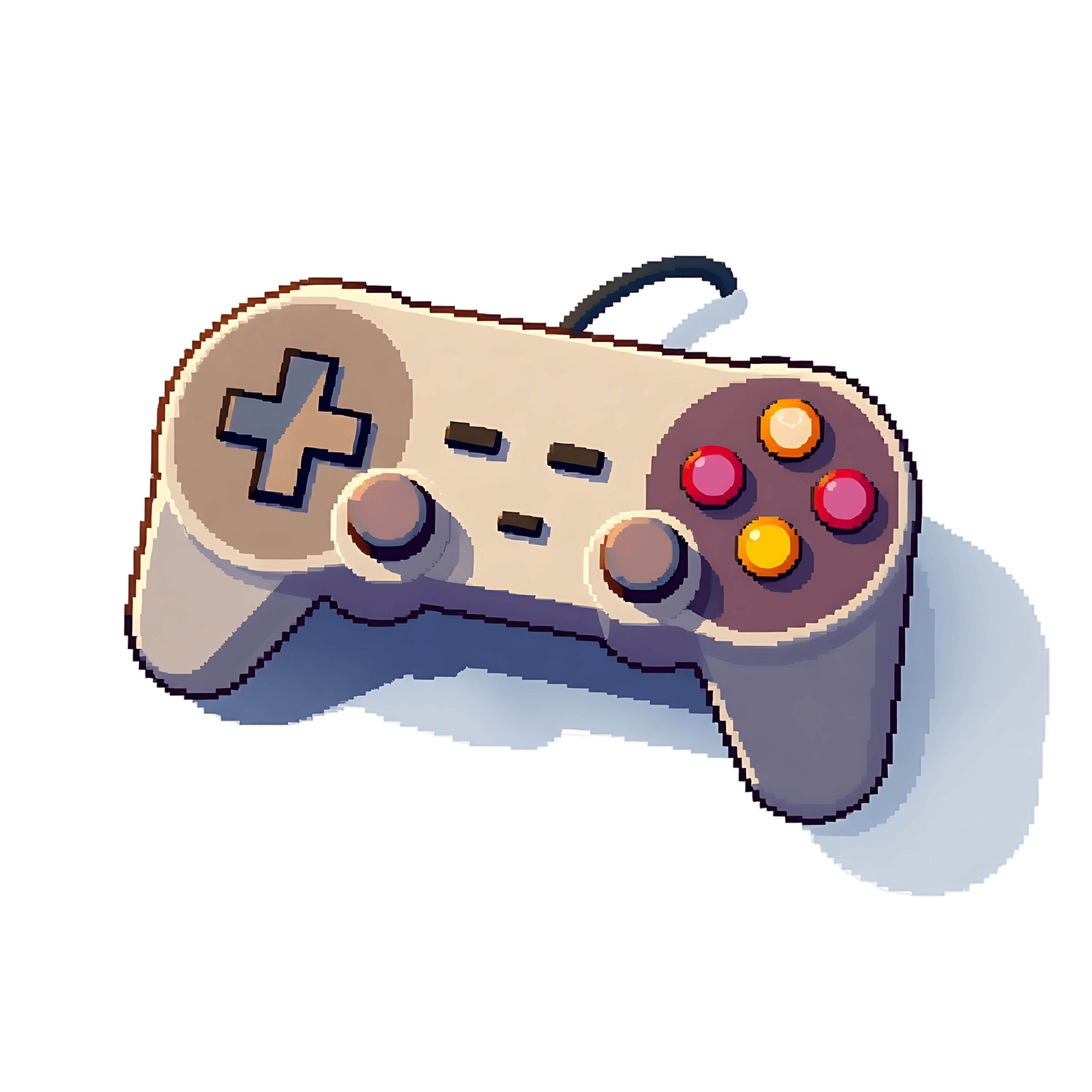 Controle de videogame pixelado